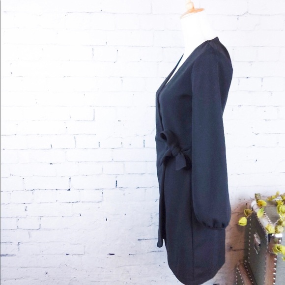 Madewell Faux Wrap Long Sleeve dress - Picture 2 of 7